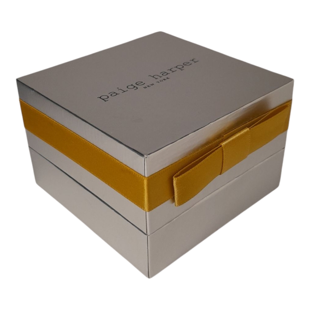 Paige Harper Silver Gift Box with Gold Ribbon - Picture 3 of 7
